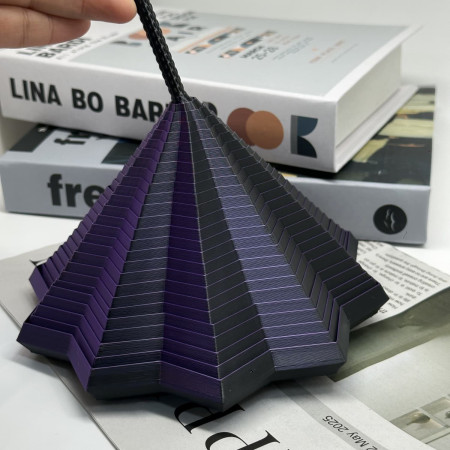 Jucarie Decompresie, Cyrax, Model Stea 3D, DuoChrome, Maner Spirala, Turn Magic Geometric, Multiple Forme, Anti-stress, 8.6 cm, Negru/Mov