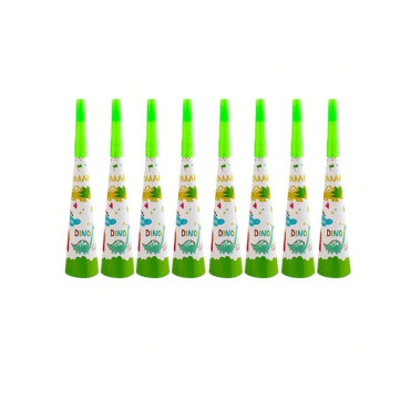 Set 6 Suflatori, Cyrax, Colectia Dino Park, 20 x 5 cm, din Carton, Multicolor
