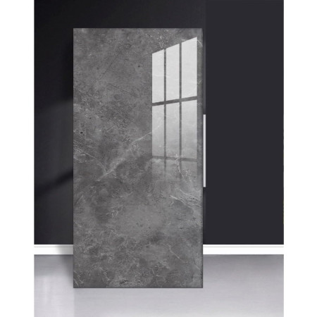 Set 10 Placi Tapet,  60 x 30 cm, Grosime 1.5 mm, din PVC, Model Imitatie de Marmura, Suprafata acoperita 1.8 mp, Gri Inchis