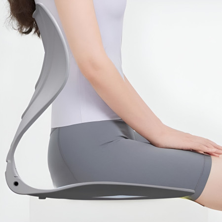 Suport pentru Scaun, Cyrax, pentru Corectarea Posturii, Portabil, Pliabil, Ergonomic, Ameliorare Durere, Respirabil, 35x32x30 cm, Marime L, Model Rachete, Albastru