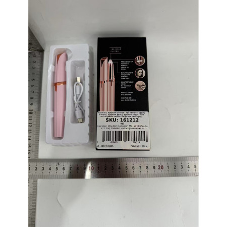 Trimmer Facial, Cyrax, pentru Sprancene, Incarcare USB, 1.5 x 13 cm, din ABS, Roz