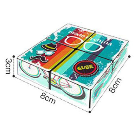 Jucarie Interactiva, Cyrax, Magic Cube, Puzzle, Diferite Forme, Anti-stress, 8 x 8 x 3  cm, Multicolor