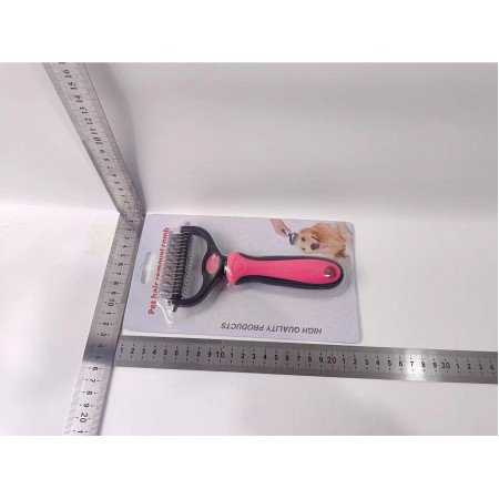 Pieptene pentru Părul de Animale,  Dispozitiv de Îngrijire cu Două Fețe, Îndepărtarea părului, Roz