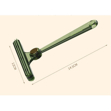 Perie de Indepartare a Scamelor,  pentru Haine si Par de Animale, cu Doua Fete, Manual, Multifunctional, 12x14.5 cm, Accesoriu pentru Casa, Verde