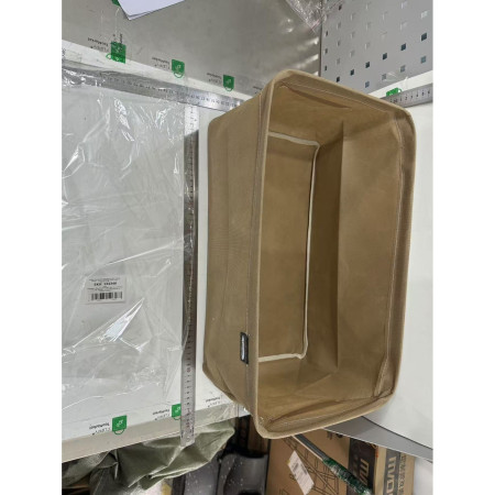 Cutie Depozitare  pentru Haine, lucruri, din Textil cu Cadru Metalic, Manere Laterale, forma Dreptunghiulara, 48 x 28 x 25 cm, volum 34 L Kaki