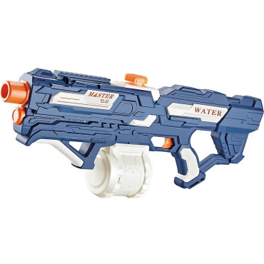 Pistol cu Apa pentru Copii, Rezervor 600ml, Cyrax, 14ani+, cu baterie 1200mAh, Electric Burst, Albastru/Alb, 1000ML