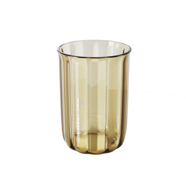 Cana de Apa pentru Clatit,  pentru Periuta de Dinti, 200 ml, 10.4 x 7.3 cm, Maro Transparent