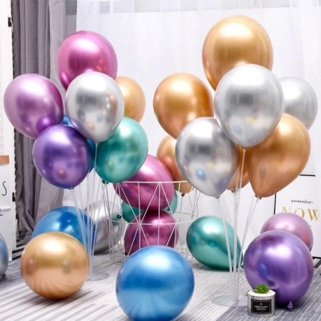 Suport pentru Baloane, Cyrax, cu Trei Straturi, pentru 7 Baloane, 70 cm, Transparent
