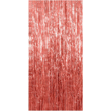 Perdea Franjurata, Cyrax, Model Decor Petrecere, pentru Fundal de Poze, Amenajare Colorata a Petrecerii, Dimensiune 100x200 cm, Rose Gold