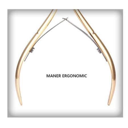 Cleste pentru Unghii si Cuticule, Cyrax, din Otel Inoxidabil, Protectie Varf, 17 x 7 x 2 cm, Auriu