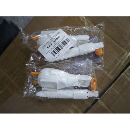 Cleste Multifunctional,  2in1, Cleste pentru Parul Cazut si Mini Racleta pentru Depuneri, din ABS, Model Rata, Alb