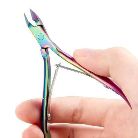 Cleste pentru Unghii si Cuticule, Cyrax, din Otel Inoxidabil, Protectie Varf, 17 x 7 x 2 cm, Multicolor