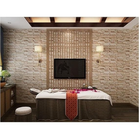 Set 10 Placi Tapet 3D,  35 x 38 cm, Grosime 3 mm, din Polietilena, Model Caramida, Suprafata acoperita 1.33 mp, Piatra Maro