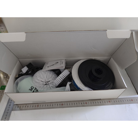 Perie Electrica de Curatare,  pentru Gresie, Baie, Bucatarie, 25x20x9.5 cm, cu 9 Capete, Maner Extensibil Detasabil 84-127cm, Incarcare USB-Type C, Rotire 360 de Grade, 3000 mAh, Culoare: Verde