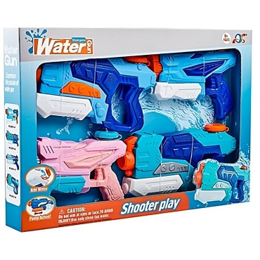 Set 4x Pistol cu Apa pentru Copii, Cyrax, 6ani+, Multicolor, 2x 550 ML +  2x 300 ML