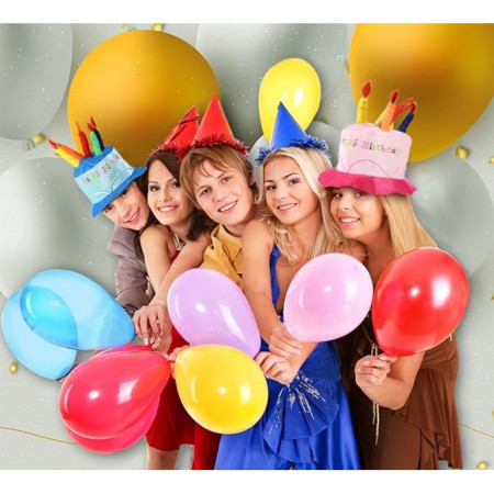 Palarie Happy Birthday, Cyrax, Accesoriu pentru Petrecere, Model Tort, Tematica Aniversare, 60x60x55 cm, Roz