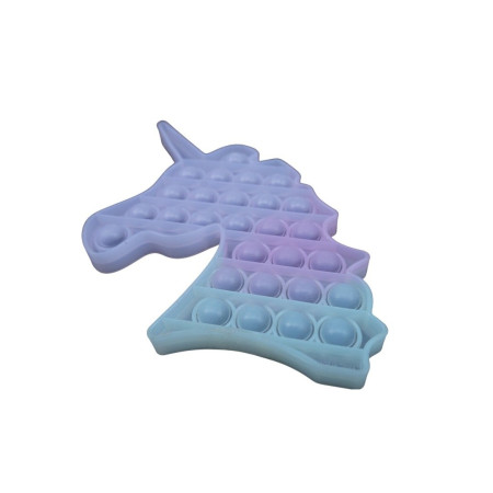 Cyrax Jucarie antistres din silicon, Pop it Now and Flip It, Unicorn, Transparent