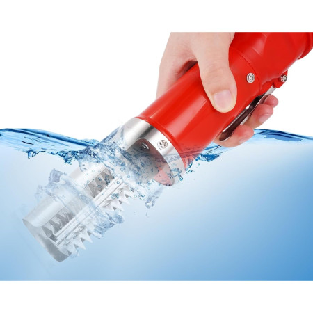 Dispozitiv Electric de Curatare Solzi Peste, Cyrax, din Otel Inoxidabil, 28 x 5 cm, Rosu