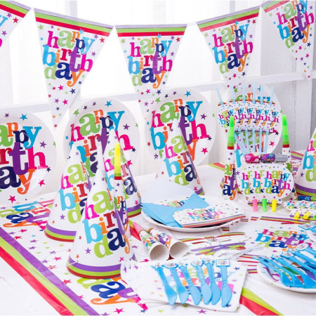 Set 6 Coifuri Happy Birthday, Cyrax, pentru Petrecere, Tematica Aniversare, 19x15 cm, Multicolor