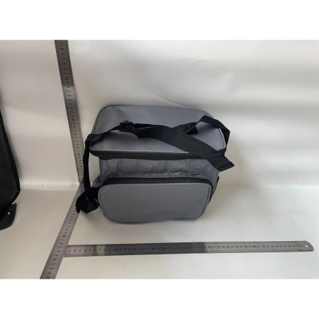 Geanta pentru Pranz, Cyrax, Multifunctionala, Compartimentata, 2 Tipuri de Manere, Impermeabila, 26x24x17 cm, Gri