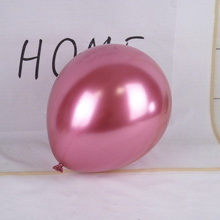 Set 12 Baloane, Cyrax, din Latex Chrome, 25 cm, Rosu