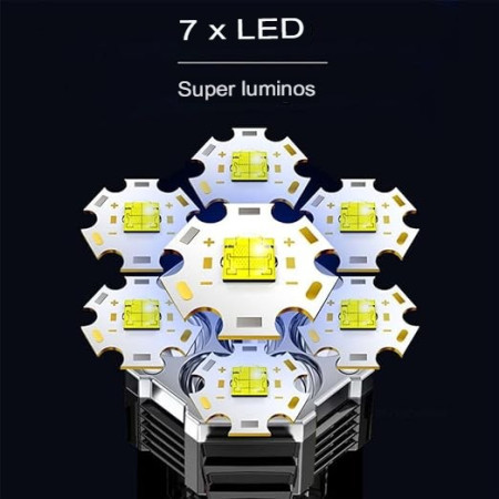 Lanterna LED Lumina Puternica, Rezistenta la Apa, Tip Proiector COB,  Lanternă Reincarcabila, USB, cu Maner pentru Drumetii, Lanterna de Urgenta, Aer Liber, 14.1 x 6.4 cm, Culoare Negru cu Comutator Albastru