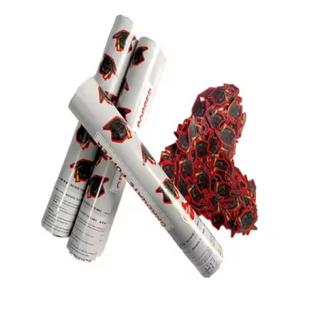 Tun Confetti, Cyrax, Model Petrecere Absolvire Palarii, 40 cm, Ambalaj din Carton, Eliberare prin Rasucire, Negru