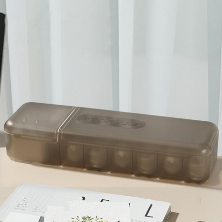 Cutie Organizatoare pentru Cabluri,  din Plastic, 28 x 9 x 6 cm, Gri