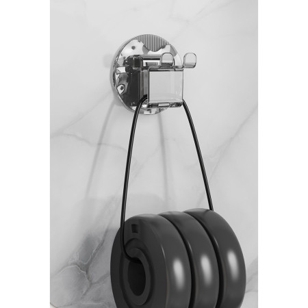 Suport Multifunctional 2 in 1, Pahar si Suport pentru Periuta de Dinti,  Plastic, Dimensiune: 10.4 x 7.3 x 7.3 cm, Gri