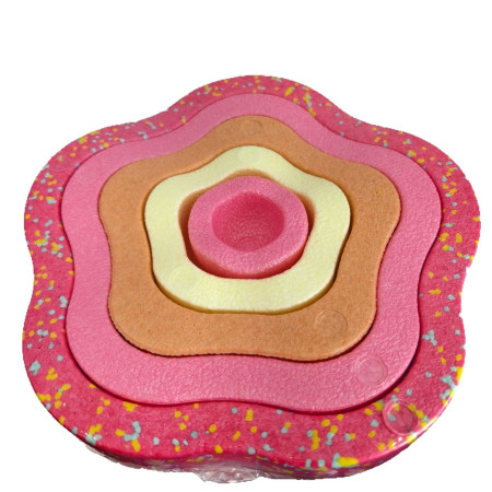 Jucarie Senzoriala de Echilibru, Cyrax, Tip Stepping Stones, 5 Piese, din Spuma, pentru Miscare, Sarituri, Prindere, Diametru 28 cm, Model 1, Multicolor